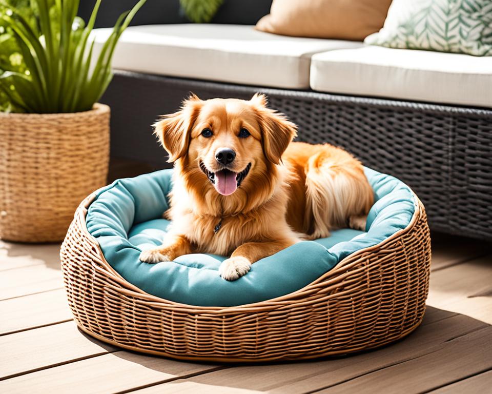 Rattan Hundebett