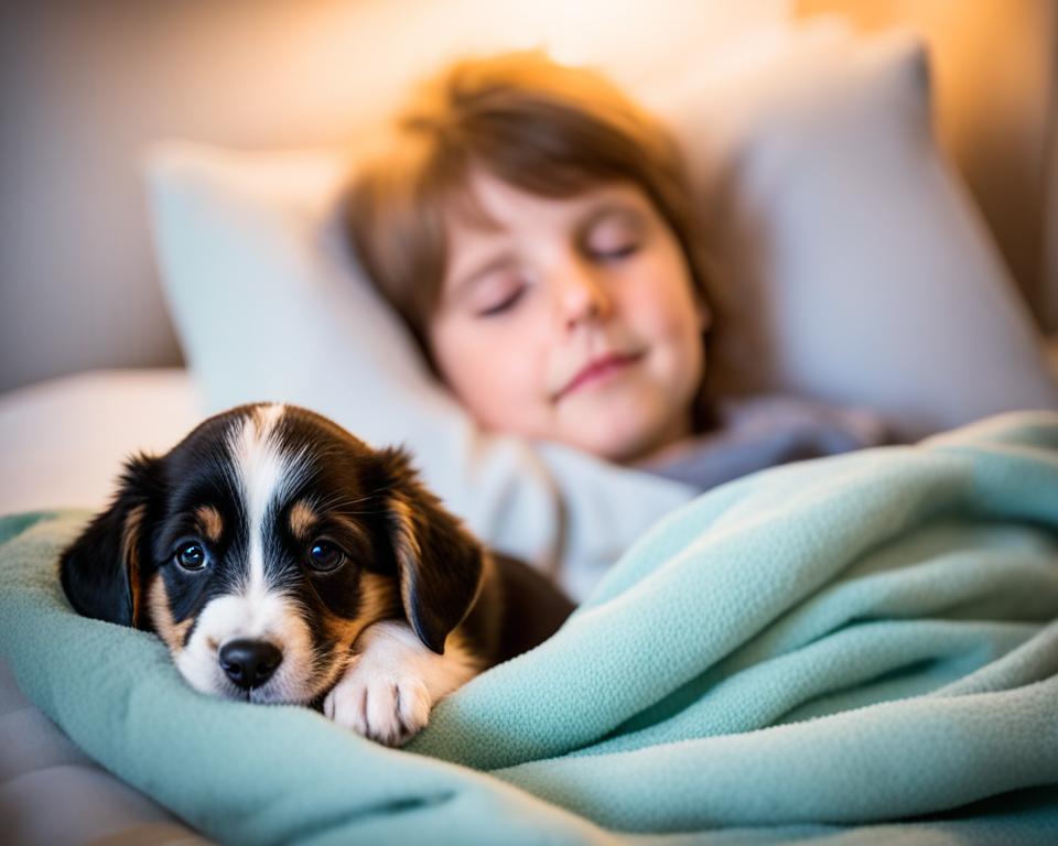 hund im besitzerbett