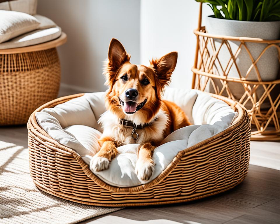 hundebett rattan