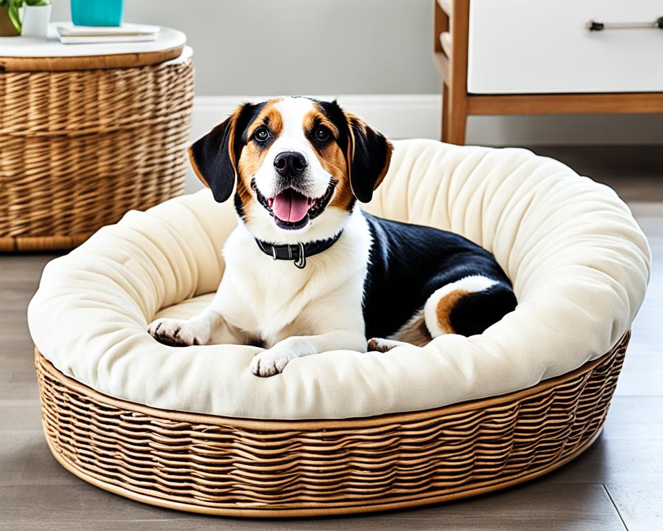 rattan hundebett